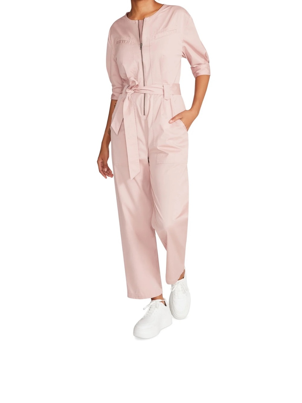 BB Dakota Steve Madden Blush Utility Jumpsuit with Tie Waist- NWT- Small